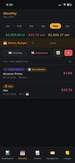 PocketKnife Budget screenshot 2
