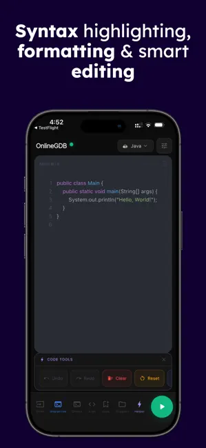 onlinegdb iPhone screenshot 6