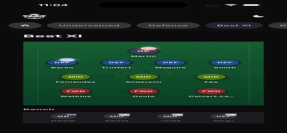 Скриншот FPL Edge на iPhone 1