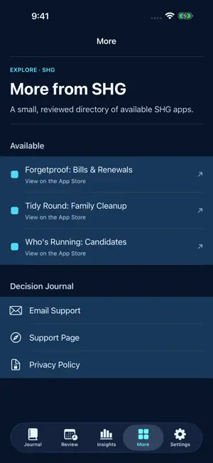 Decision Journal: Logbook screenshot 4