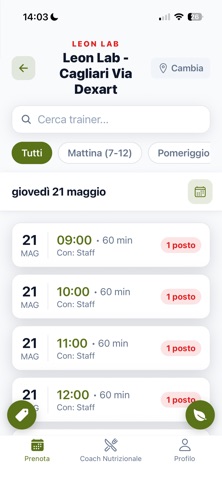 Leon Lab Prenotazioni iPhone screenshot