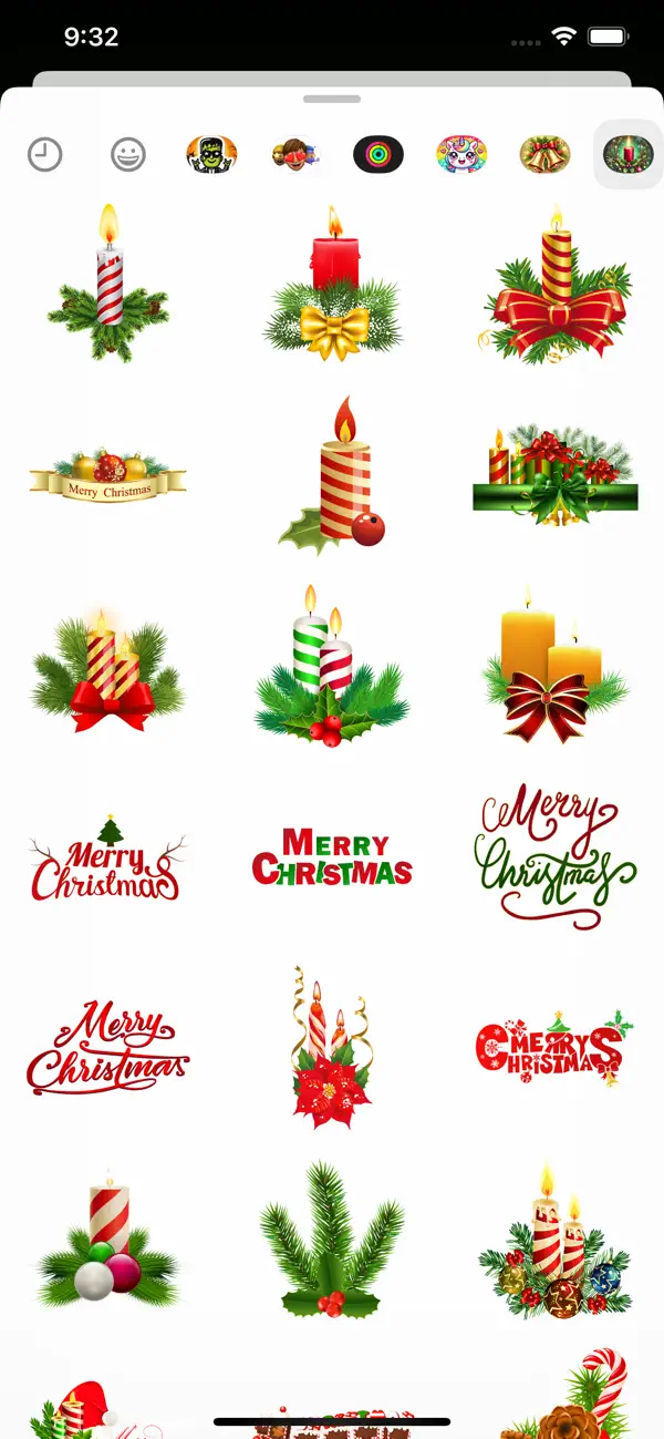 Screenshot #2 pour Christmas Candles Stickers