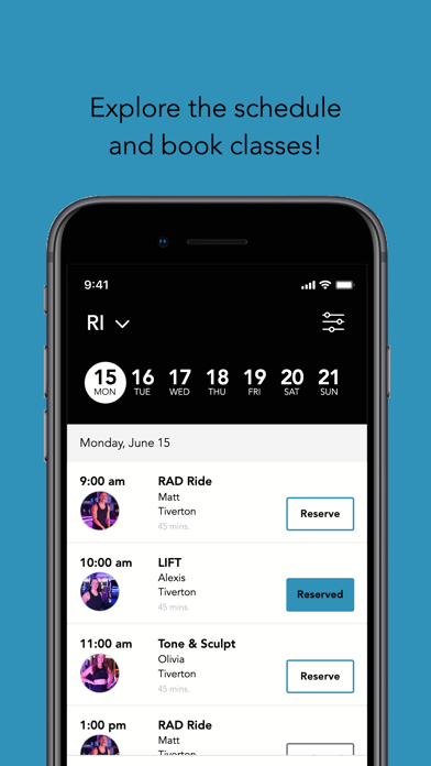 RAD Fit Studio iPhone screenshot 3 - Health & Fitness app