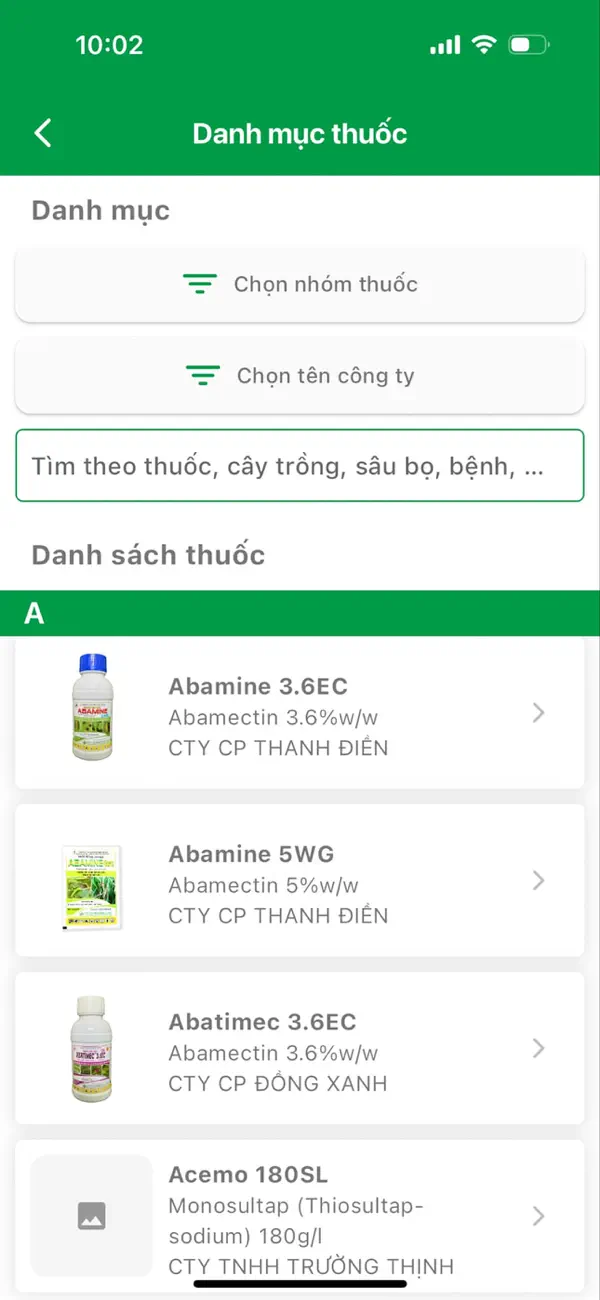 Screenshot #2 pour Thuốc BVTV Đồng Xanh