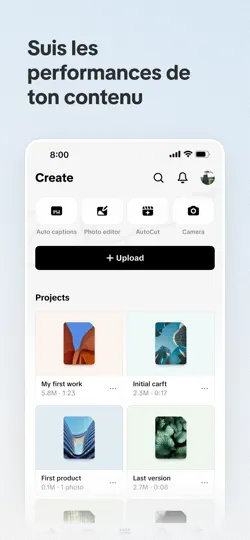 Capture d'écran de TikTok Studio sur iPhone 6