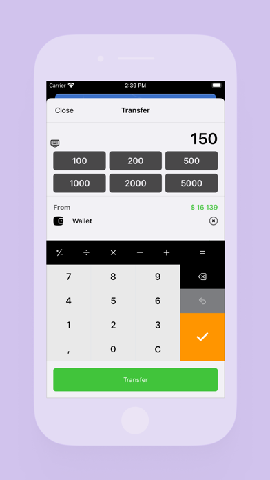 Budget: expenses and income Screenshot