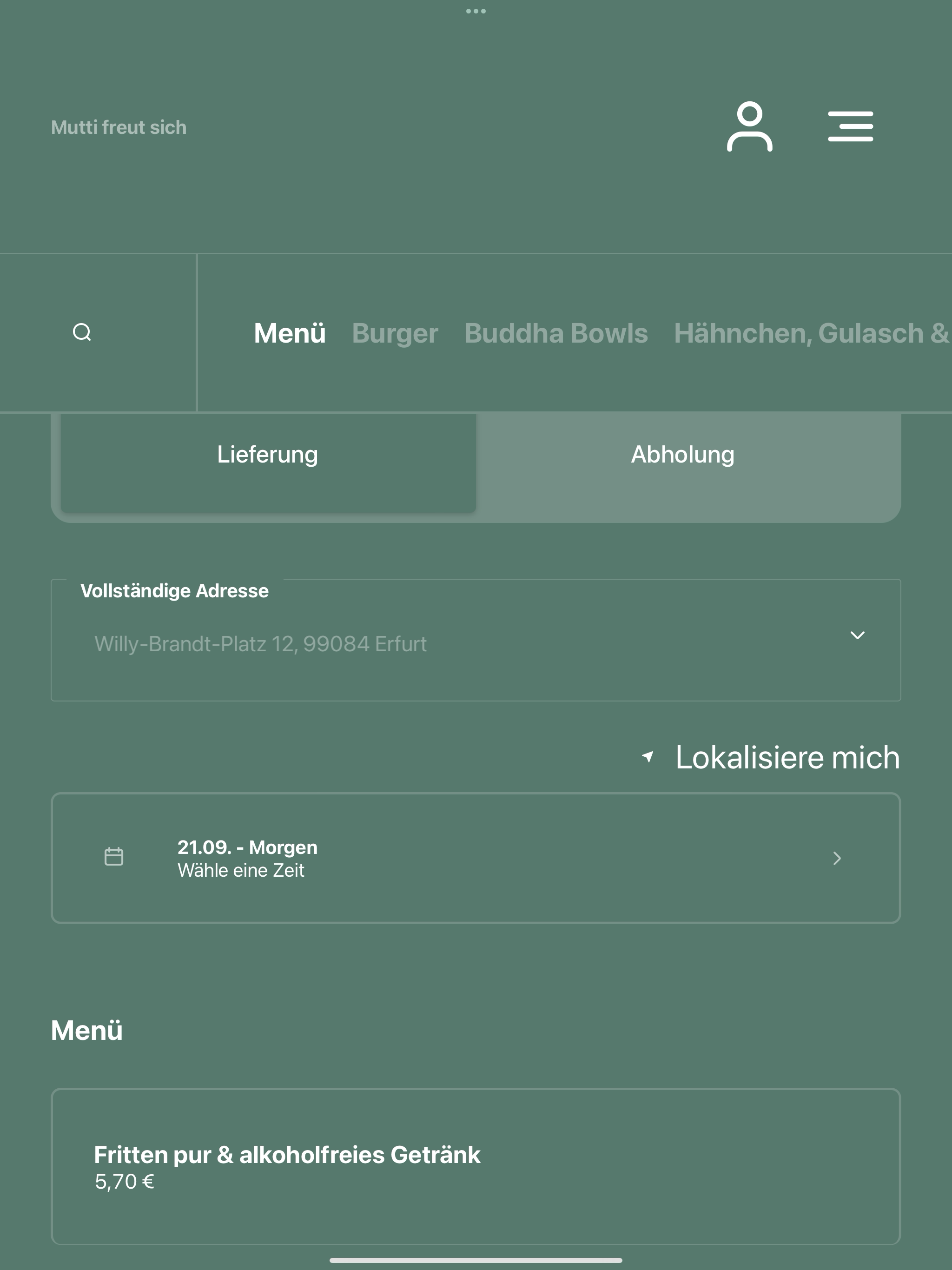 Mutti freut sich