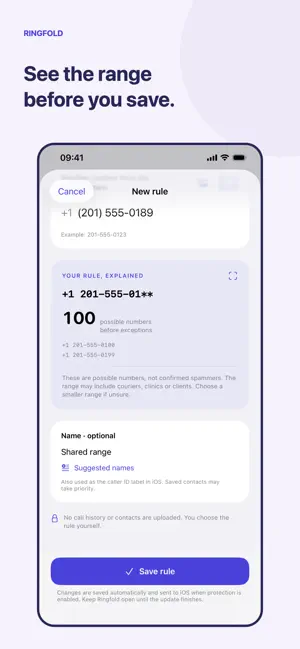 Ringfold: Call Pattern Blocker screenshot 4