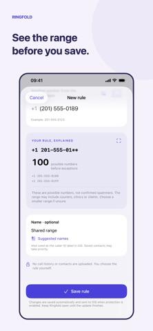 Ringfold: Call Pattern Blocker Screenshot 4 of 7