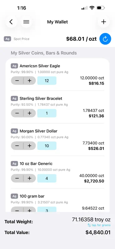 Silver Stacker Wallet screenshot 3 of 10