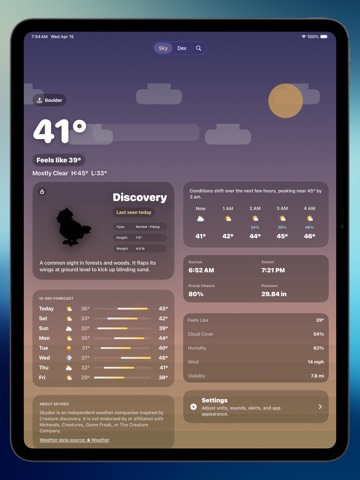 Skydex - Pixel Weather Dex iPad screenshot 1