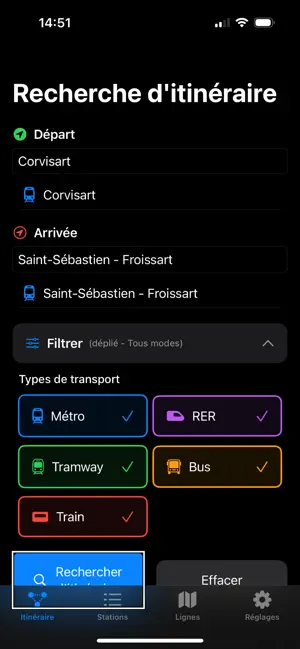 métroConnexion screenshot 1