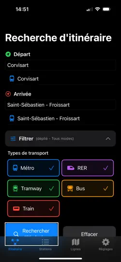 Capture d'écran de MétroConnexion sur iPhone 1