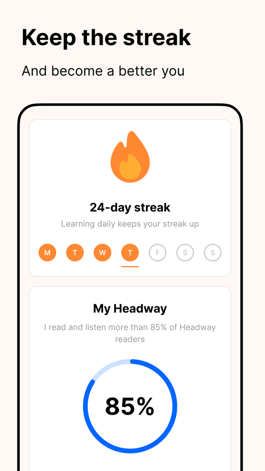 #6. Headway - Daily Micro Learning (iOS) بواسطة: GTHW App Limited