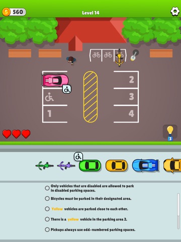 Parking Lot - Logic Puzzle iPad screenshot