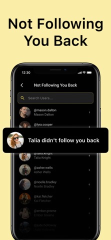 Follower Tracker · Unfollowers iPhone screenshot