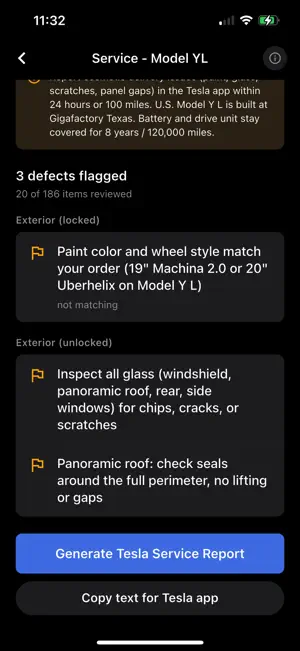 Delivery Checklist Model Y/YL screenshot 4