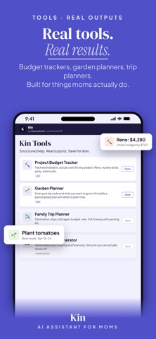 Kin: AI Assistant for Moms iPhone screenshot