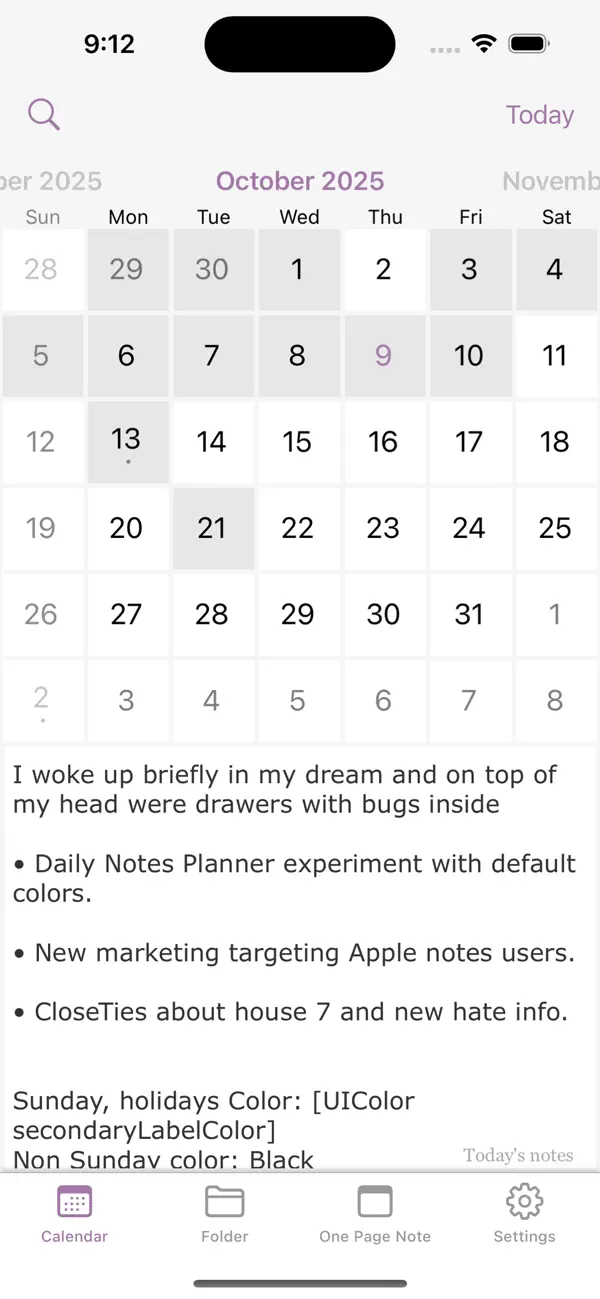 Screenshot #1 pour Notes Quotidiennes 3