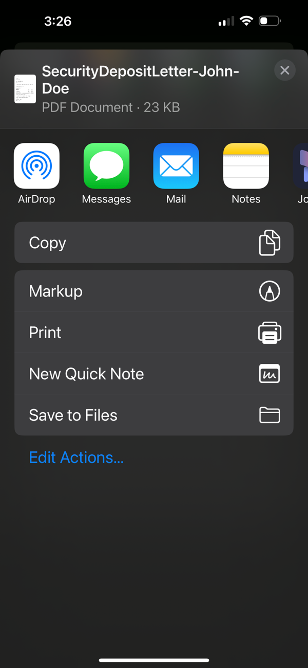 Deposit Letter PDF Generator screenshot 9