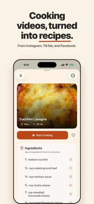 ReciReel: Video to Recipe screenshot 1
