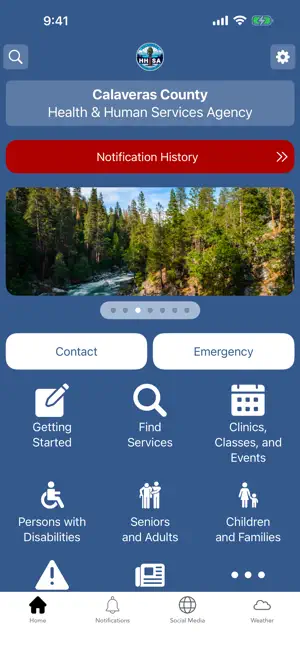 Calaveras County HHSA screenshot 1