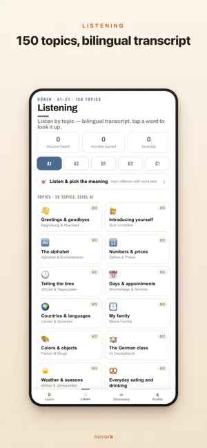 Nuvora: Learn German A1-B2 screenshot 1