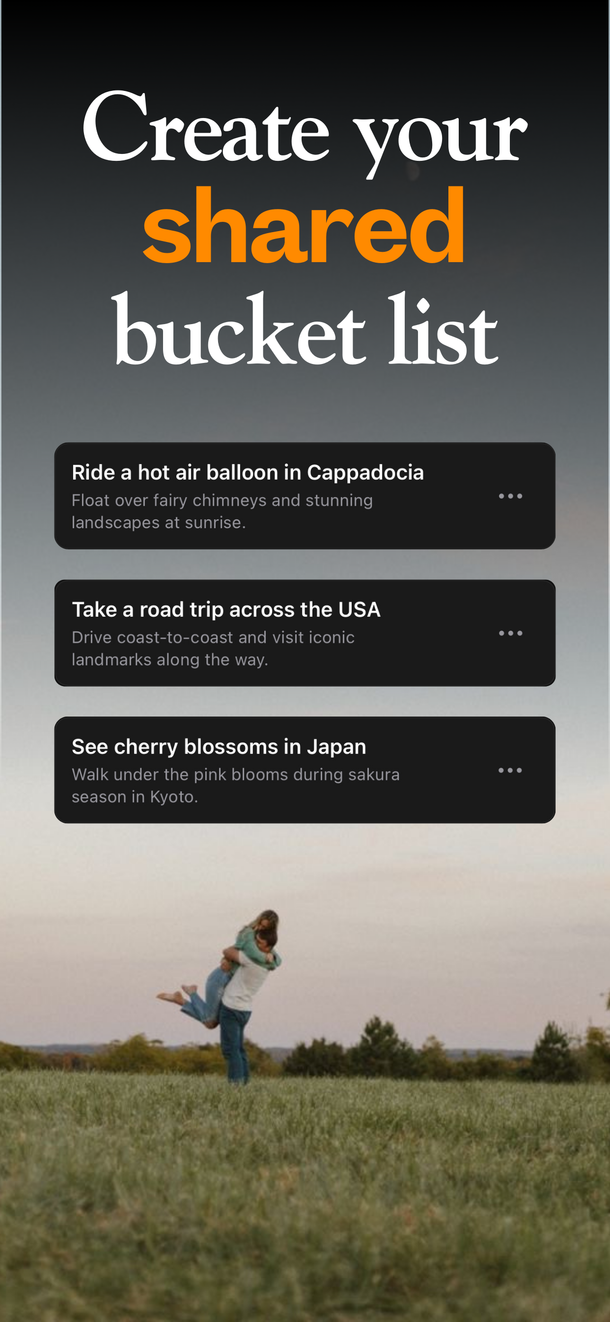 Sparkz: Couple Bucket List