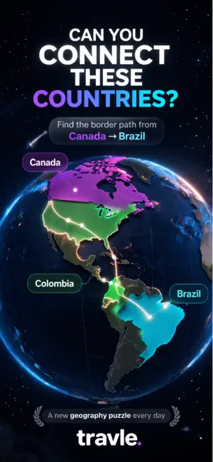 Travle: Country Border Puzzle screenshot 1