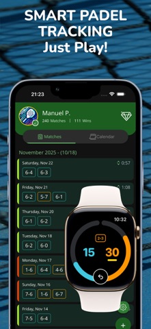 PadelTracker: Padel Score App Screenshot 1 of 7