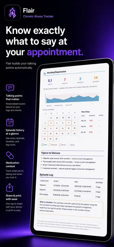 Flair: Chronic Illness Tracker screenshot 9 of 10
