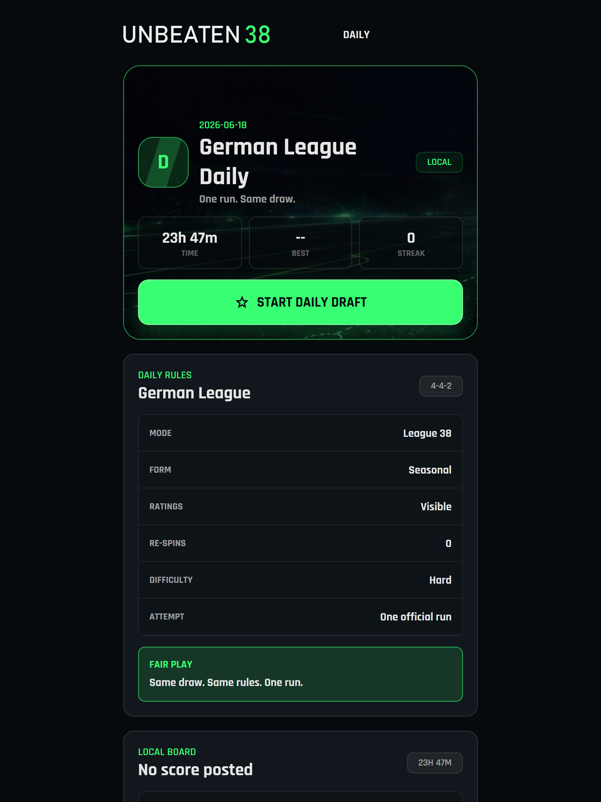 Unbeaten 38: Football Draft