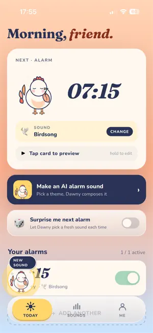 Dawny: AI Alarm Clock Maker screenshot 1