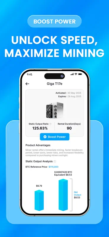 Giga Miner: Bitcoin Mining screenshot 6 of 7