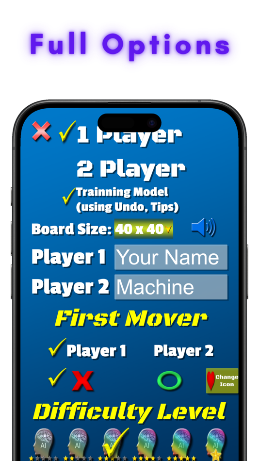 #7. Tic Tac Toe AI - 5 in a row (iOS) By: Huu Tai Nguyen