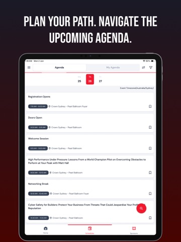 APB Events iPad screenshot