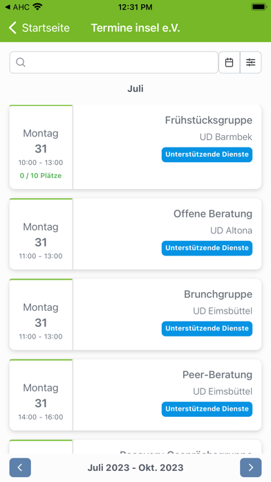 insel e.V. App Screenshot