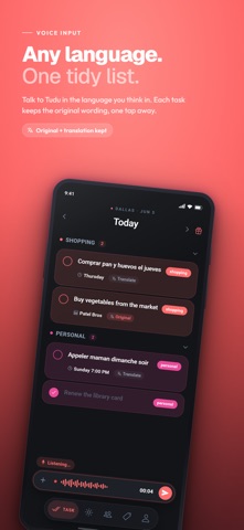 Tudu - Smart Task Planner iPhone screenshot