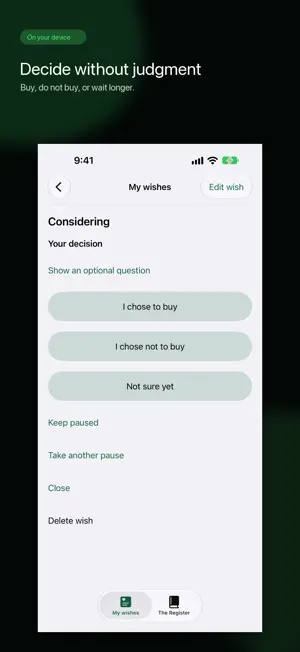 NoBuyCart: Pause Before Buying screenshot 3