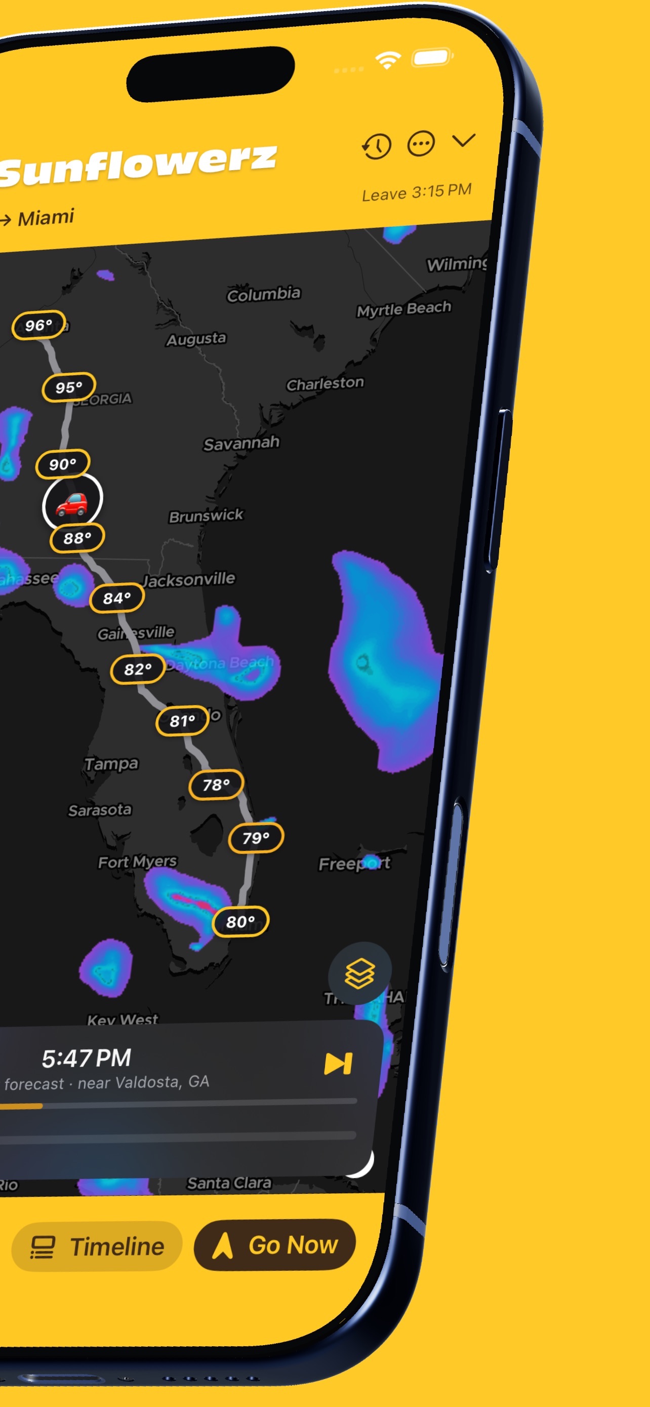 Screenshot 2 of Sunflowerz -Trip Weather Radar