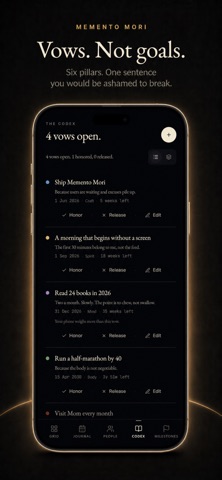 Memento Mori: Life Calendar iPhone screenshot