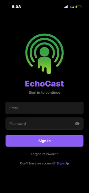 EchoCast - Podcast Player screenshot 1
