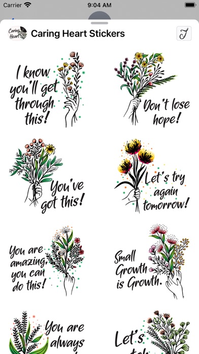 Screenshot #3 pour Caring Heart Stickers