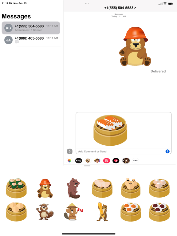 Screenshot #6 pour Dim Sum Beavers Stickers