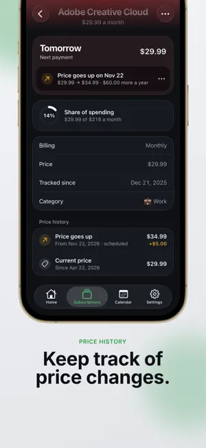 Subscriptions Tracker - SubEye screenshot 3