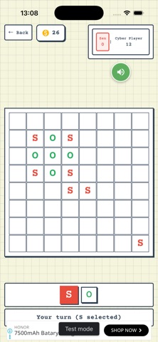 sos game iPhone screenshot