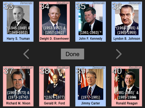 POTUS in Order iPad screenshot 10 - Education app