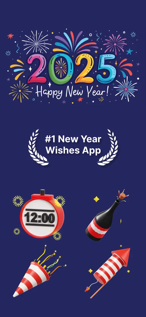 Screenshot #1 pour Happy New Year 2025 Sticker