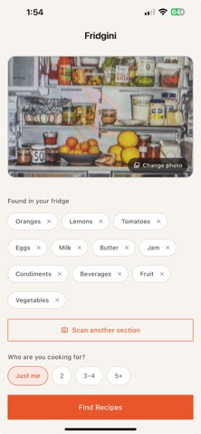 Fridgini iPhone screenshot