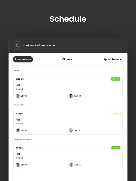 Screenshot #3 for Fordham Performance